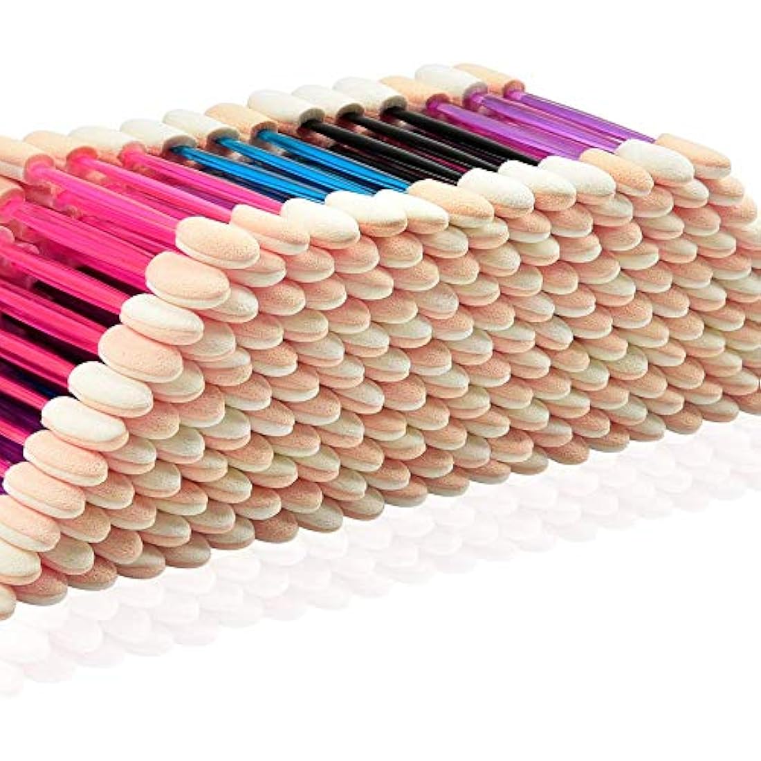 Eyeshadow Applicators, MORGLES 200 PCS Disposable Sponge Eye Brushs (Multicolored)