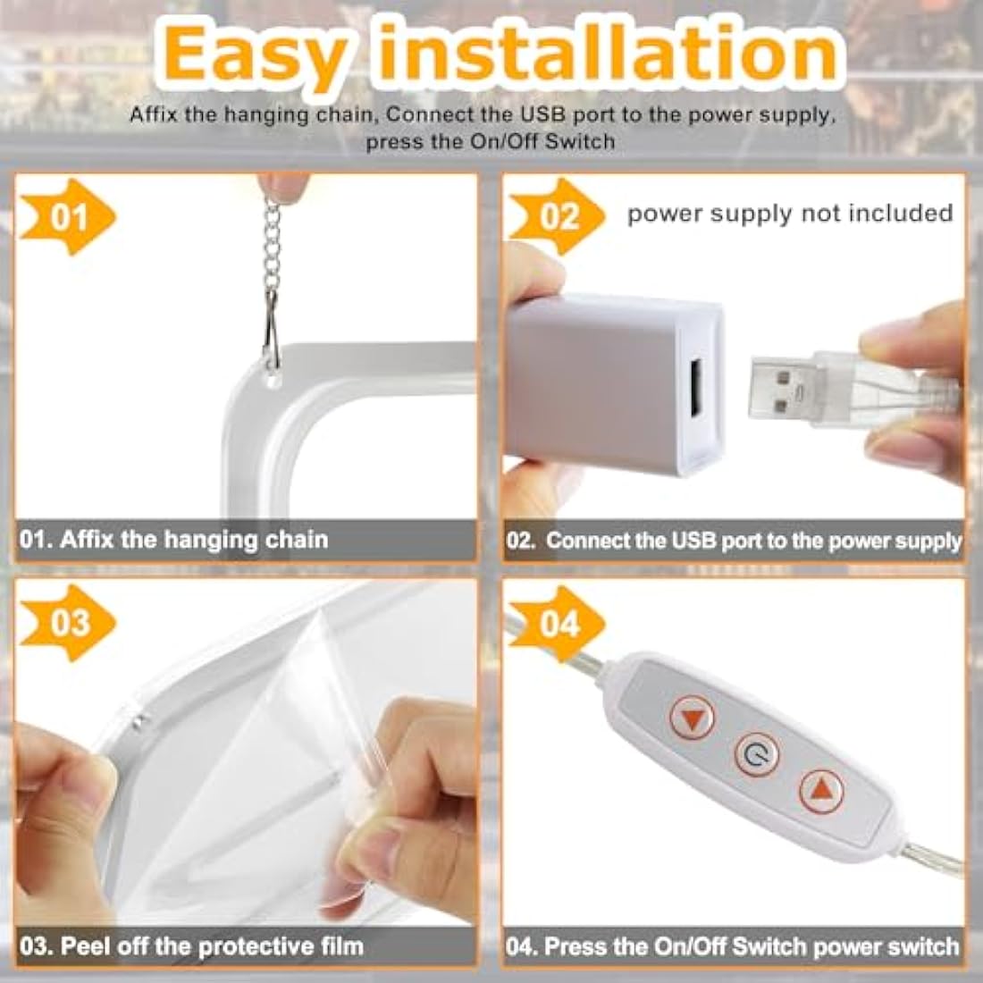 16"x 9" Adjustable Brightness Open Signs for Business, Ultra Bright Lighted Sign Open Powered by USB with ON/OFF, Electric Light up Sign for Stores, Restaurants, Retail Shops, Bar (Horizontal)