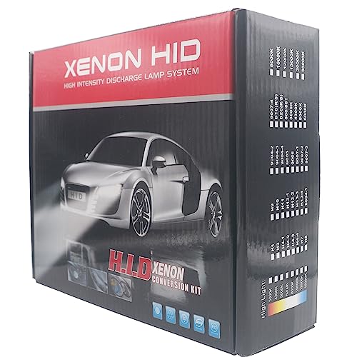 HSUN HID Conversion Kit,With Reliable Ballast Fit Car Factory Headlight,6000K Xenon White (H1)