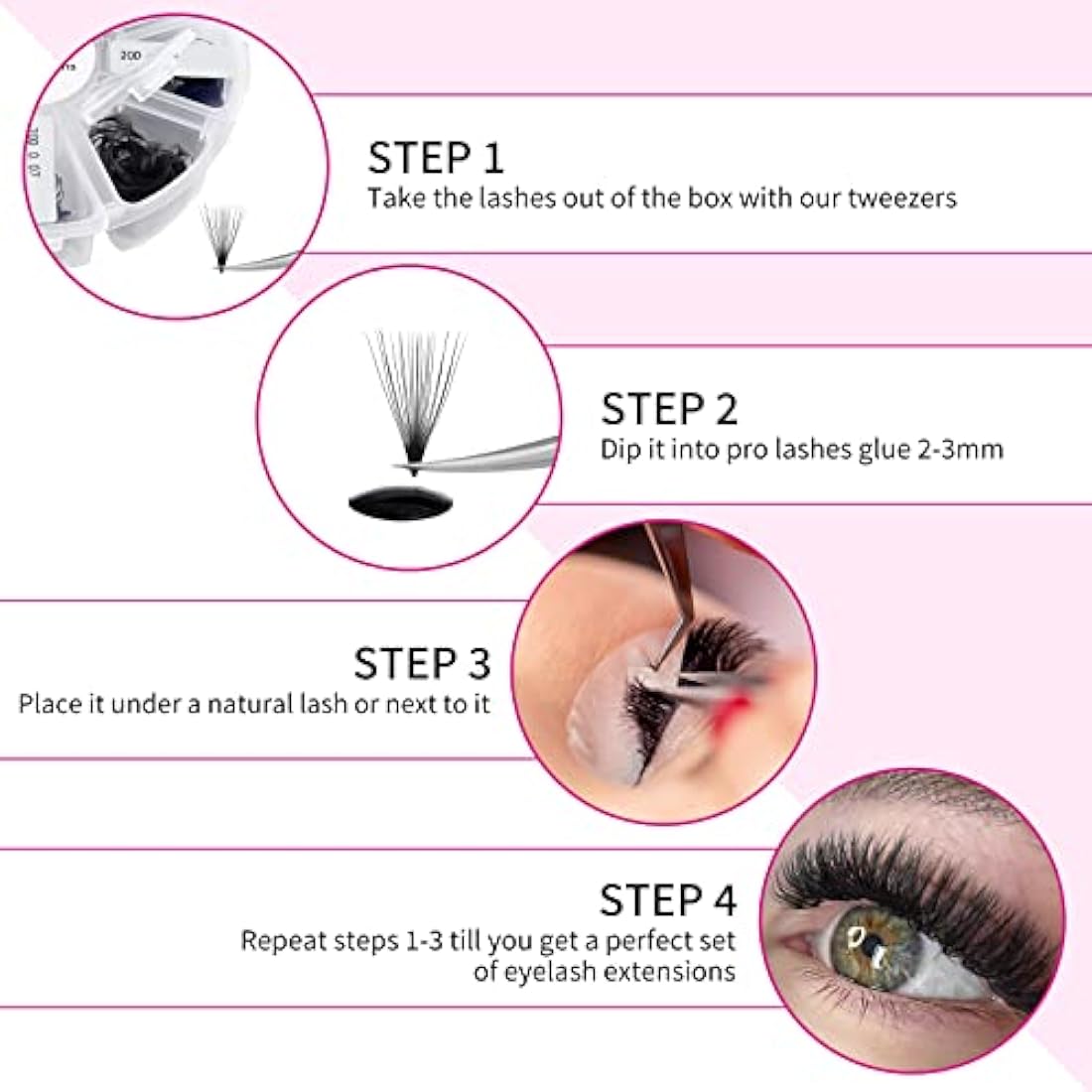 Fadlash Preade Fan Eyelash Extensions 20D 0.07mm D Curl MIX 9-16mm Handmade Promade Loose Fans Lash Loose Fans Pre Made Volume Lashes