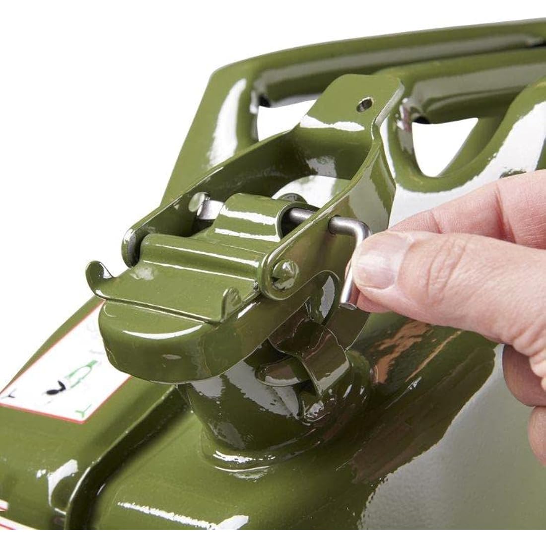 Invopak 20 Litre Metal Jerry Can, UN Approved Can for Petrol, Diesel, Fuel in Green