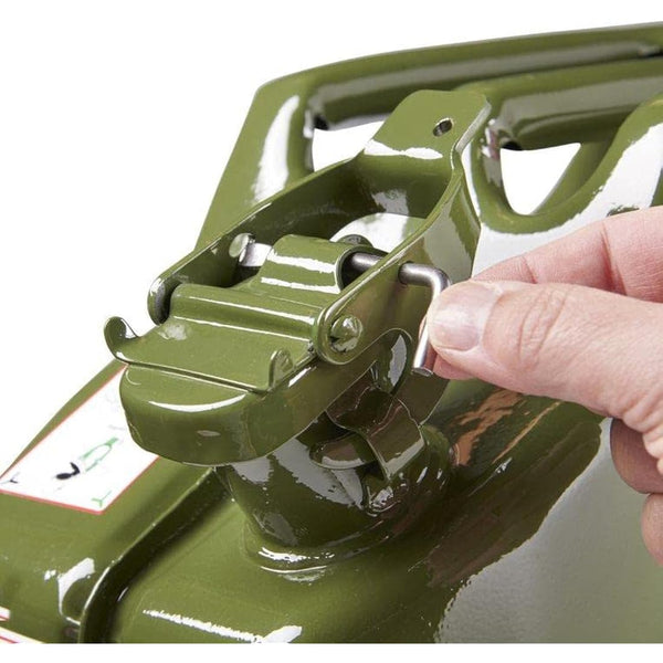 Invopak 20 Litre Metal Jerry Can, UN Approved Can for Petrol, Diesel, Fuel in Green