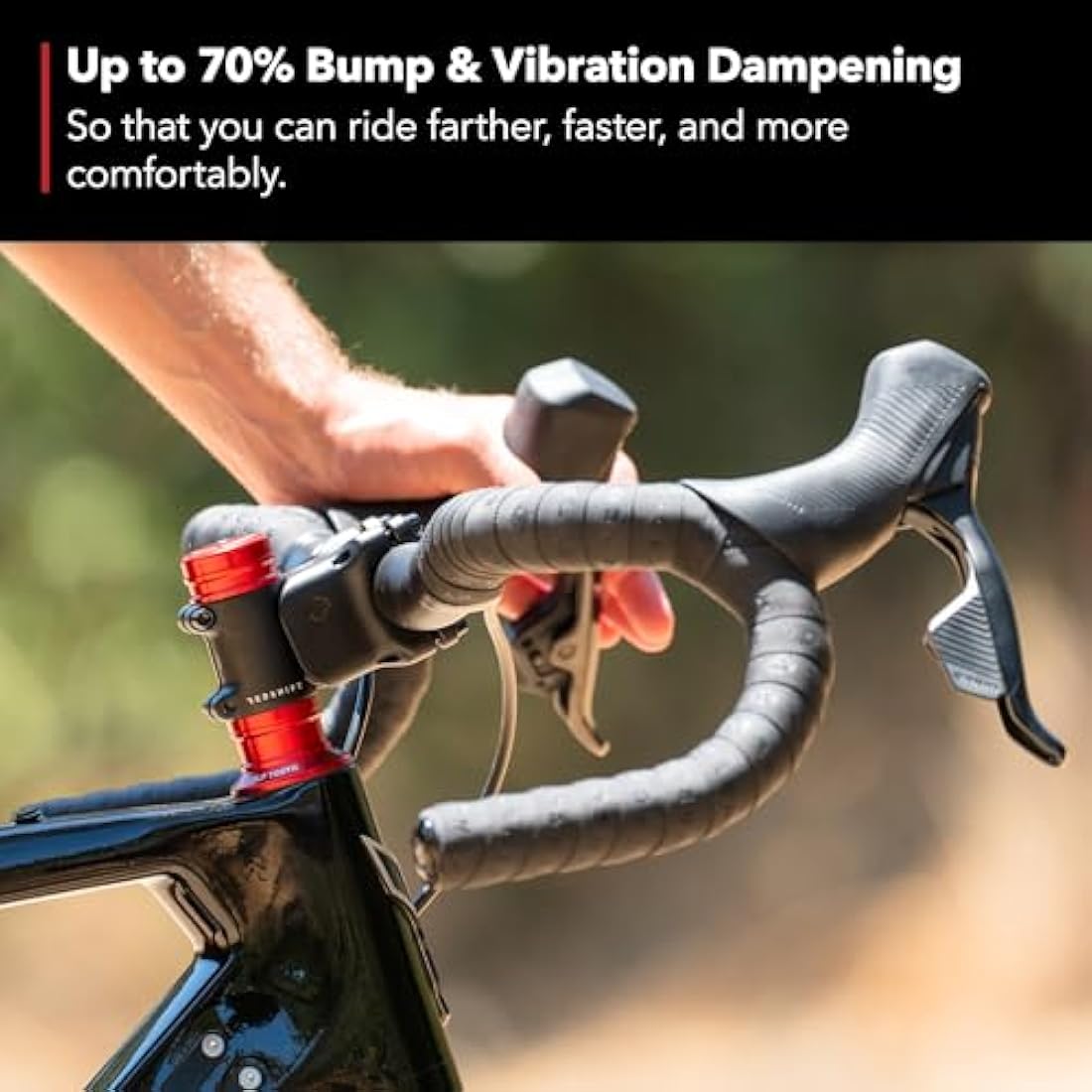 REDSHIFT ShockStop Suspension Stem for standard 1-1/8in (28.6mm) Steerer Tubes, Shock-Absorbing Bike Handlebar Stem for Road, Gravel, Hybrid, and E-Bikes