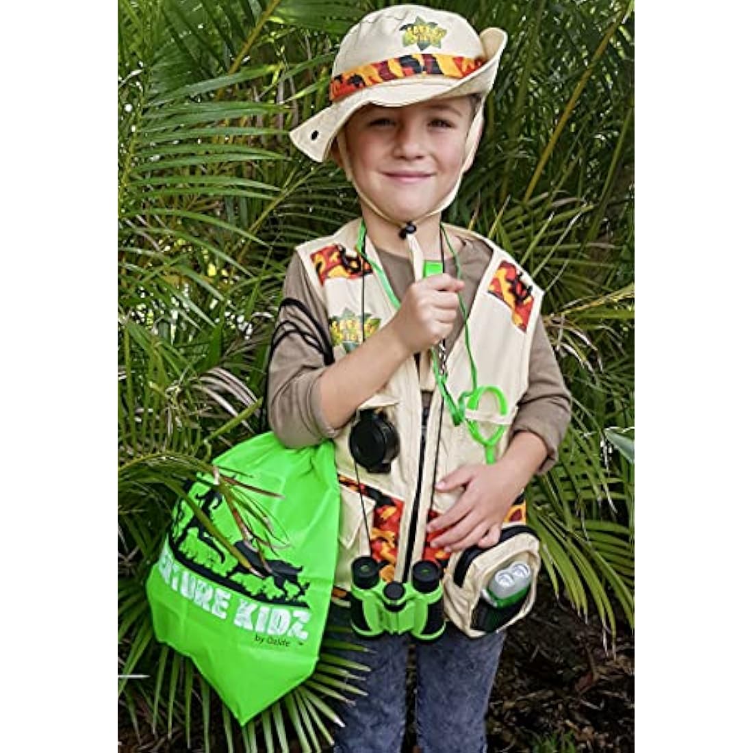 Adventure Kidz - Outdoor Exploration Kit, Children’s Toy Binoculars, Flashlight, Compass, Fox Whistle, Magnifying Glass, Backpack. Great Kids Gift Set for Camping, Hiking, Educational, Pretend Play.