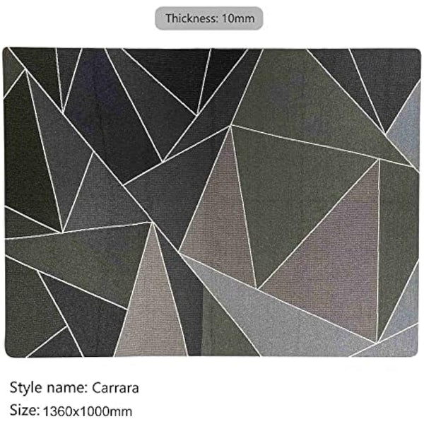 Dikilong Luxury Chair Mat for Carpeted Floor,Office Chair Mat hardwood floors, 136X 100cm Multi-Purpose Carpet Protector for Home and Office, anti-skidding and stop noise, Carrara