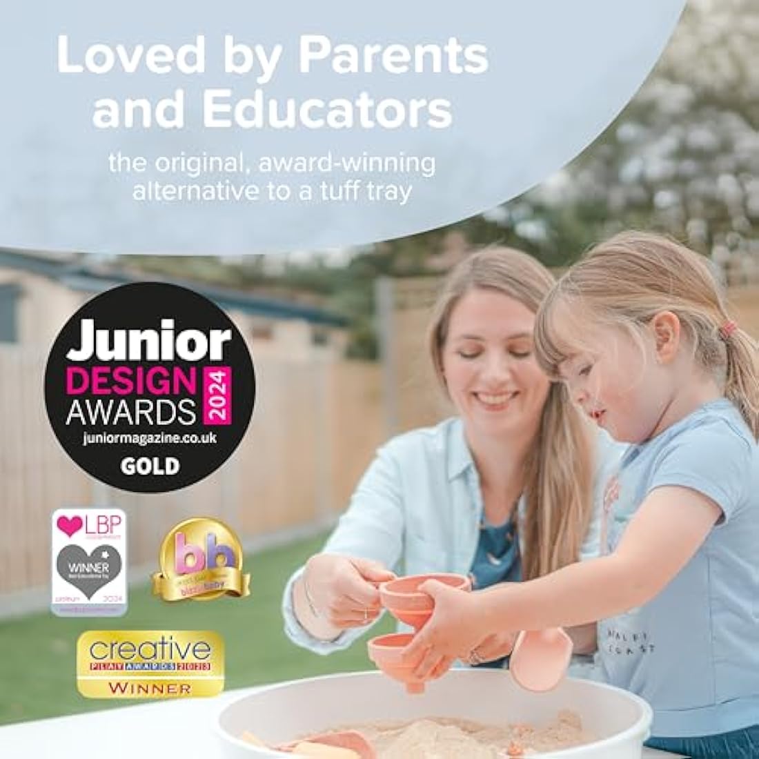 Inspire My Play Play Tray - Tuff Tray with Lid - Messy Play Tray for Toddler - Kids Sensory Play Trays - Developmental Sensory Toys for Disabled Children - Perfect for Water and Sand Play