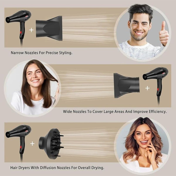 Jooayou Hair Dryer, 3000W Professional Ionic Hairdryer for Women Men, Fast Drying Blow Dryer with Diffuser 2 Speed 3 Heat Setting and Cool Button for Salon Home Travel Hair Styling