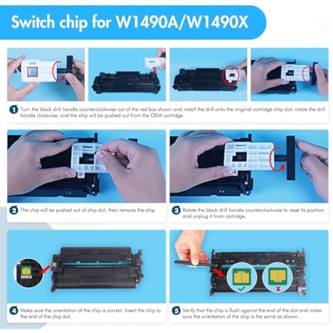 INFITONER 149A No Chip Toner Cartridge Replacement for HP 149A W1490A W1490X 149X H1490AT Laser Pro 4002DW 4002DN 4102FDW 4102FDN 4102D - Black, 1-Pack