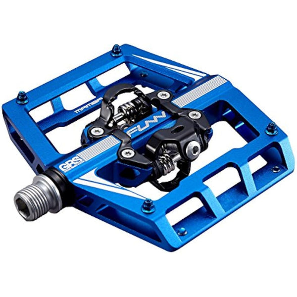 Funn Mamba Mountain Bike Clipless Pedals, Double Sided Clip Wide Platform MTB Pedals, Compatible with SPD Cleats, 9/16-Inch CrMo Axle Bicycle Pedals for MTB/BMX/Gravel Cycling