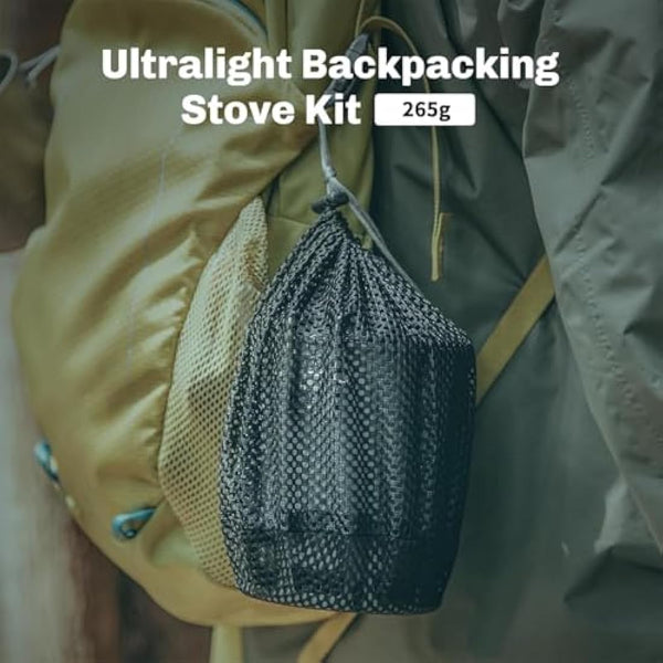 Fire-Maple Petrel 265g Ultralight Camping Cooking Set with Aluminum Pot, Greenpeak Stove, Titanium Gas Canister Stand | Fast Boiling Outdoor Cookware Kit for Backpacking Hiking Trekking Fishing