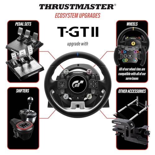 Thrustmaster T-GT II - Official Gran Turismo Licensed Racing Wheel, Base, and Pedal Set with Advanced Force Feedback for PC, PS4, and PS5, PS5 Pro