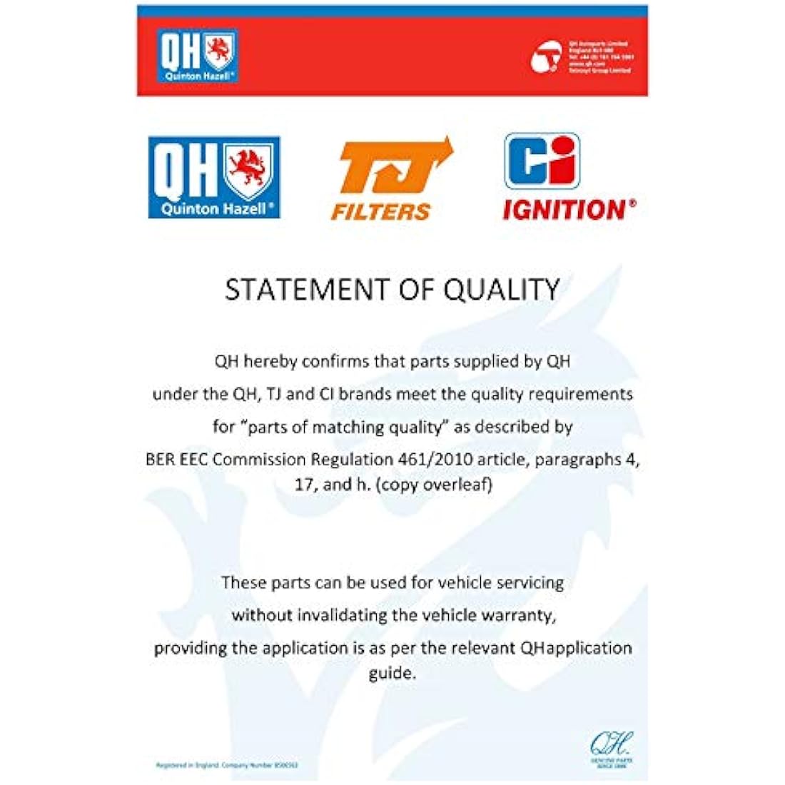 Quinton Hazell Shock Absorber| OEM | Twin Tube | Front Right | QAG181053