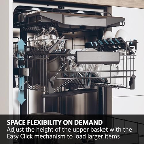 Haier XI1C3TB2FB-80 I-Pro Shine Series 4 Integrated Dishwasher, 11 place Setting, Black Bezel, C Rated