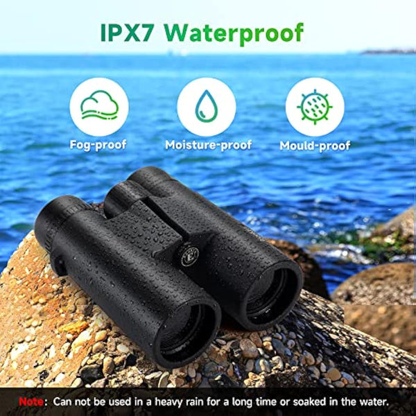 Ecokra 12x42 HD Binoculars for Adults, Super Bright High Power Compact Binoculars with Large View, Clear Low Light Night Vision, BAK4, FMC Prisms for Bird Watching Hunting Stargazing