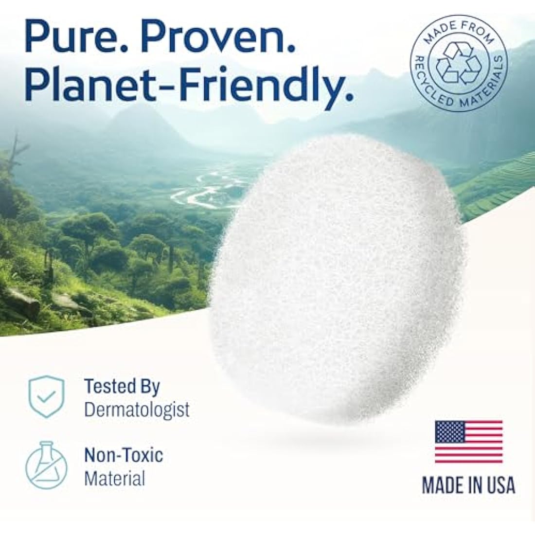 HartFelt Facial Sponges for Washing Face - Exfoliating Sponge for Face, Facial Cleansing Sponges Reusable - Face Scrubber Exfoliator Sponge, Pack of 2