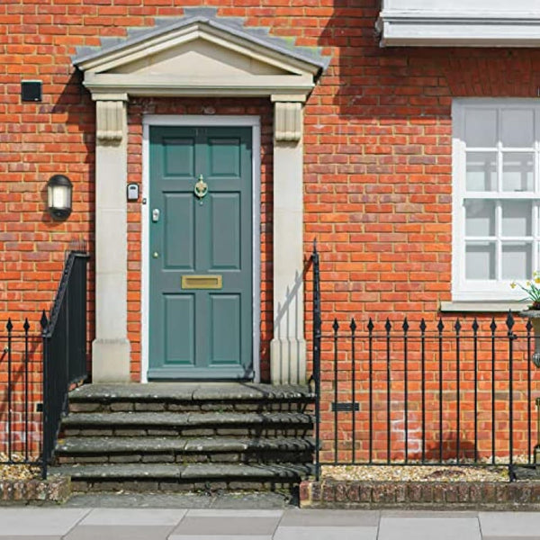 4lite Outdoor Half Wall Lantern (Black) 400lm Warm Light IP65 Rated LED Integrated 8W Motion Sensor Exterior Wall Lamp - 4L2/3417-4Yr Guarantee