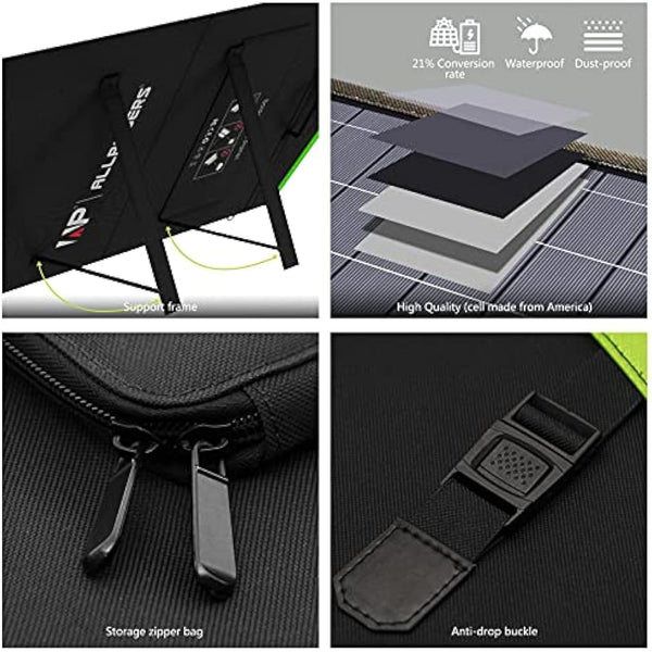 ALLPOWERS 140W Foldable Solar Panel,Portable Solar Charger,Portable Solar Panel Solar Kit for Most Solar Generator, Portable Power Station, Laptops, Cellphone, Outdoor, Camping,RV