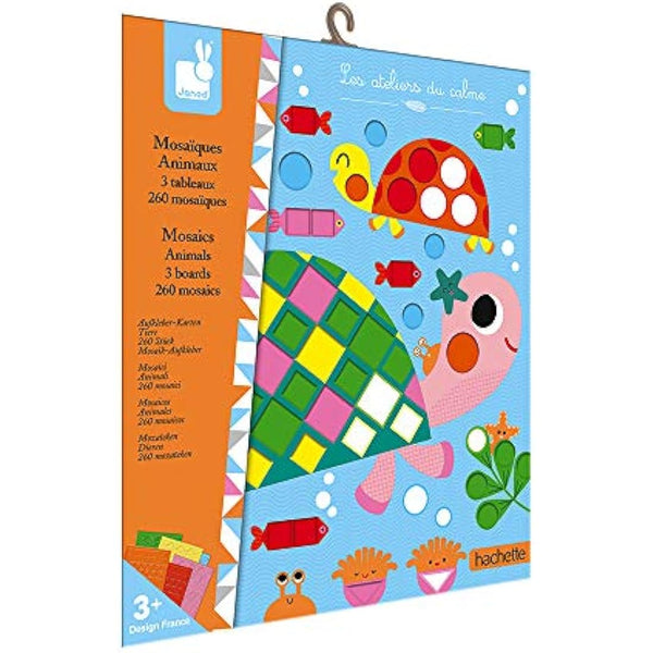 Janod - From 3 years old - Creative Kit - Animal Mosaics - Les Ateliers du Calme - Creative Leisure - Dexterity and Concentration - J07899