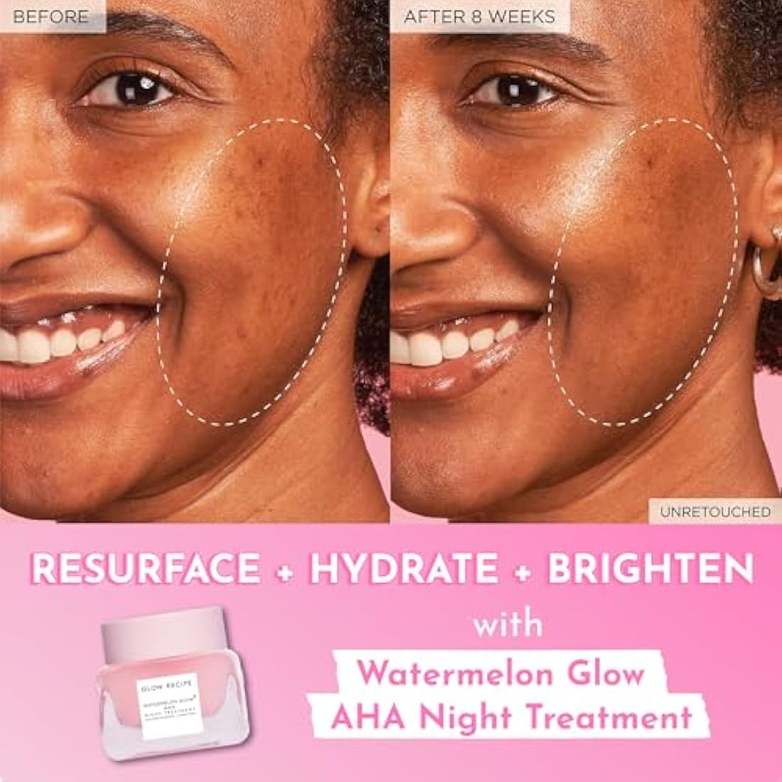 Glow Recipe Watermelon Glow Sleeping Mask - Exfoliating, Anti-Aging + Brightening Overnight Face Mask with AHA, Hyaluronic Acid + Pumpkin Seed Extract for Sensitive Skin - Hydrating Mask (80ml/2.7oz)