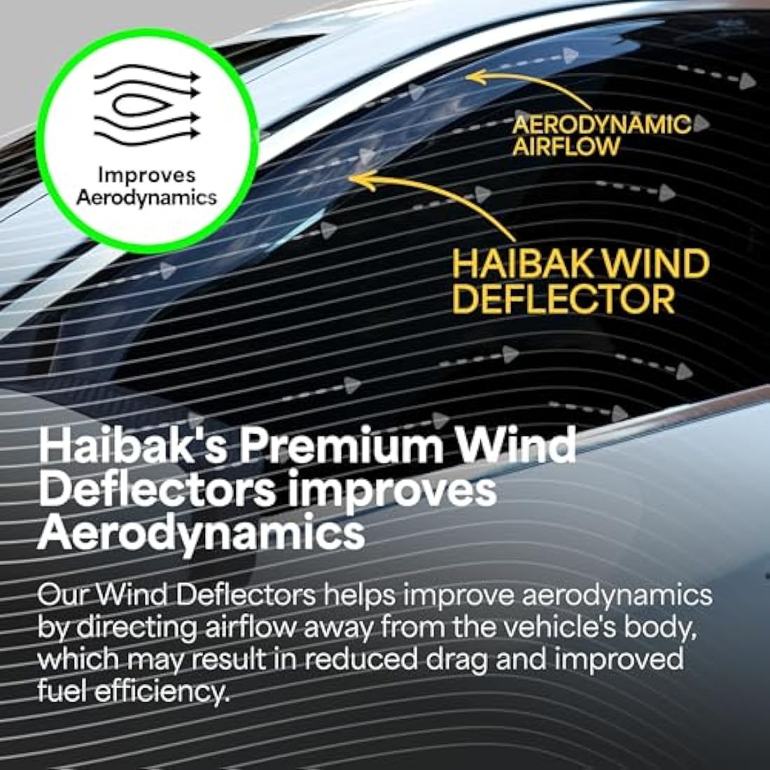 Haibak Wind Deflectors Set Compatible with VW Transporter T5-T6/T6.1 Van II/III 2 Doors 2003-2021 2pc Dark Tinted in Channel Fitment