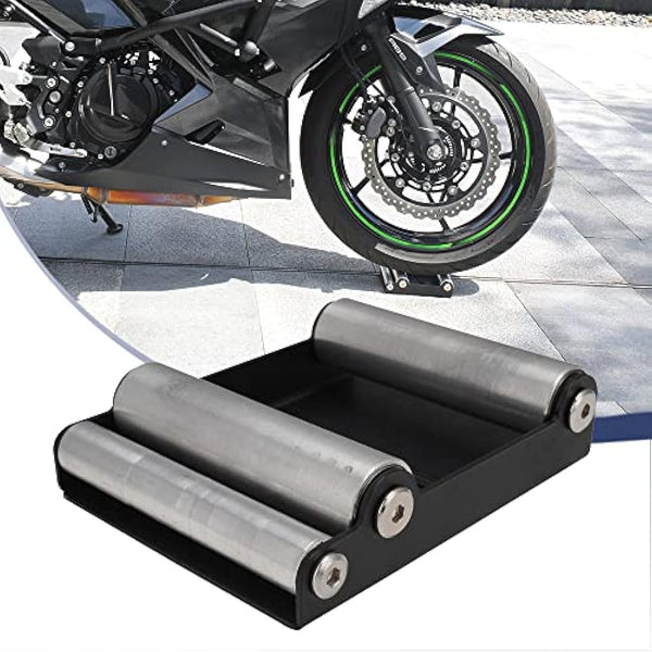 Motorcycle Roller Stand,Wheel Cleaning Roller Stand for Tyre Cleaning & Chain Lubrication-GRoller Medium Bikes < 485 lb & Tyre width <180 mm