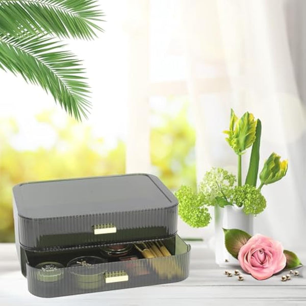 Womanht Makeup Organizer Drawers Stackable, Bathroom Vanity Organizers and Storage, Great for Cosmetics, skincare, Lipsticks, Nail Care (Green,1 Drawer)