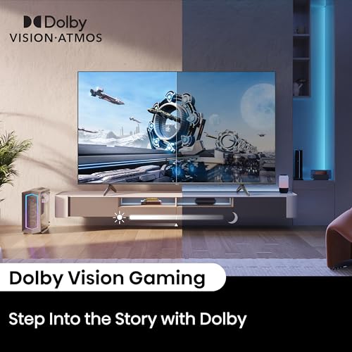 Hisense 55 Inch 4K QLED Smart TV 55E77NQTUK - Quantum Dot Colour, 4K AI Processor, Dolby Vision Atmos, Smooth Motion, Sports Mode, Vidaa OS with Freely, Youtube, Netflix and Disney+ (2024 Model)