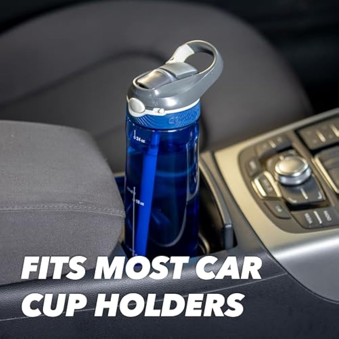 Contigo Ashland Autoseal Water Bottle with Flip-Straw | Large 720ml BPA Free Drinking Bottle | Sports Flask | Leakproof