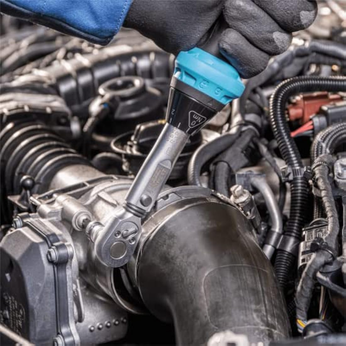 HAZET Torque Wrench 5108-3CT I Output: Square 6.3 mm (1/4 inch), Tolerance: 3%, 20 Teeth (Operating Angle 18 Degrees) I Tool Suitable for Bicycle or Similar Two-Wheelers