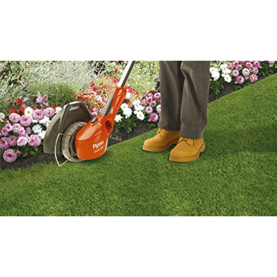 Flymo Contour 500E Electric Grass Trimmer and Edger, 500 W, Cutting Width 25 cm, Orange