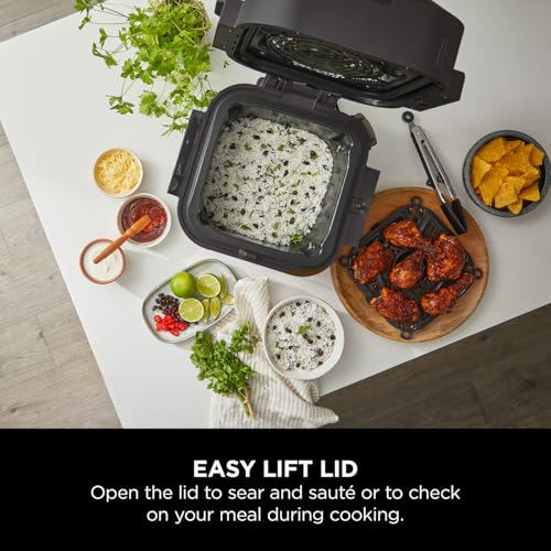 Ninja Speedi 10-in-1 Rapid Cooker, Air Fryer and Multi Cooker, 5.7L, Meals for 4 in 15 Minutes, Air Fry, Steam, Grill, Bake, Roast, Sear, Slow Cook & More, Cooks 4 Portions, Sea Salt Grey, ON400UK