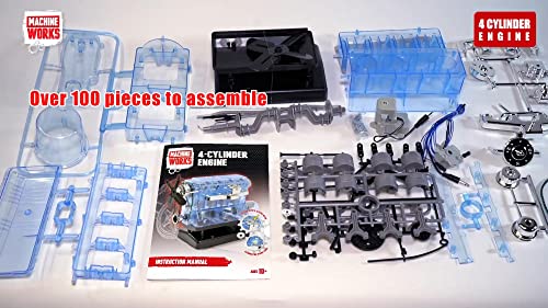 Machine Works Build Your Own Porsche 911 Boxer Engine Toy - Replica Model Building Kit - Features Sounds and Illumination, 280+ Pieces, 10+ Years