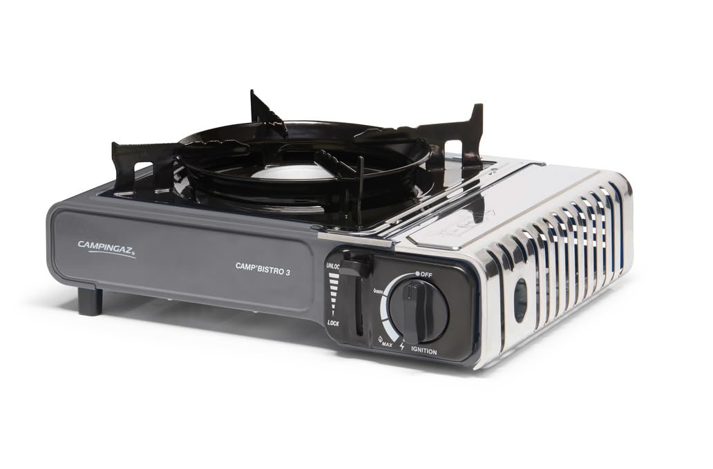 Campingaz Camp Bistro Stove, 1 burner, camping stove, 2200-watt capacity, compact outdoor cooker, includes carry case for easy transport
