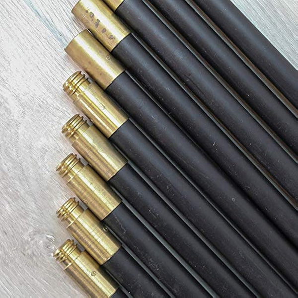 Faithfull FAIDRSET12 Drain Rod Set 9M (30ft) 10 x Rods, Plunger, Worm. Brass Rod Commectors