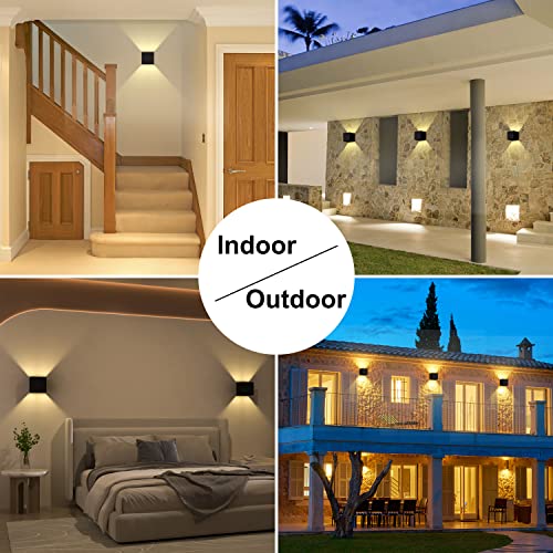 ChangM 7W Outdoor Wall Lights, Aluminum Up and Down Wall Lights IP65 Waterproof, Porch Light, Modern Wall Lamp Suitable for Living Room, Bedroom and