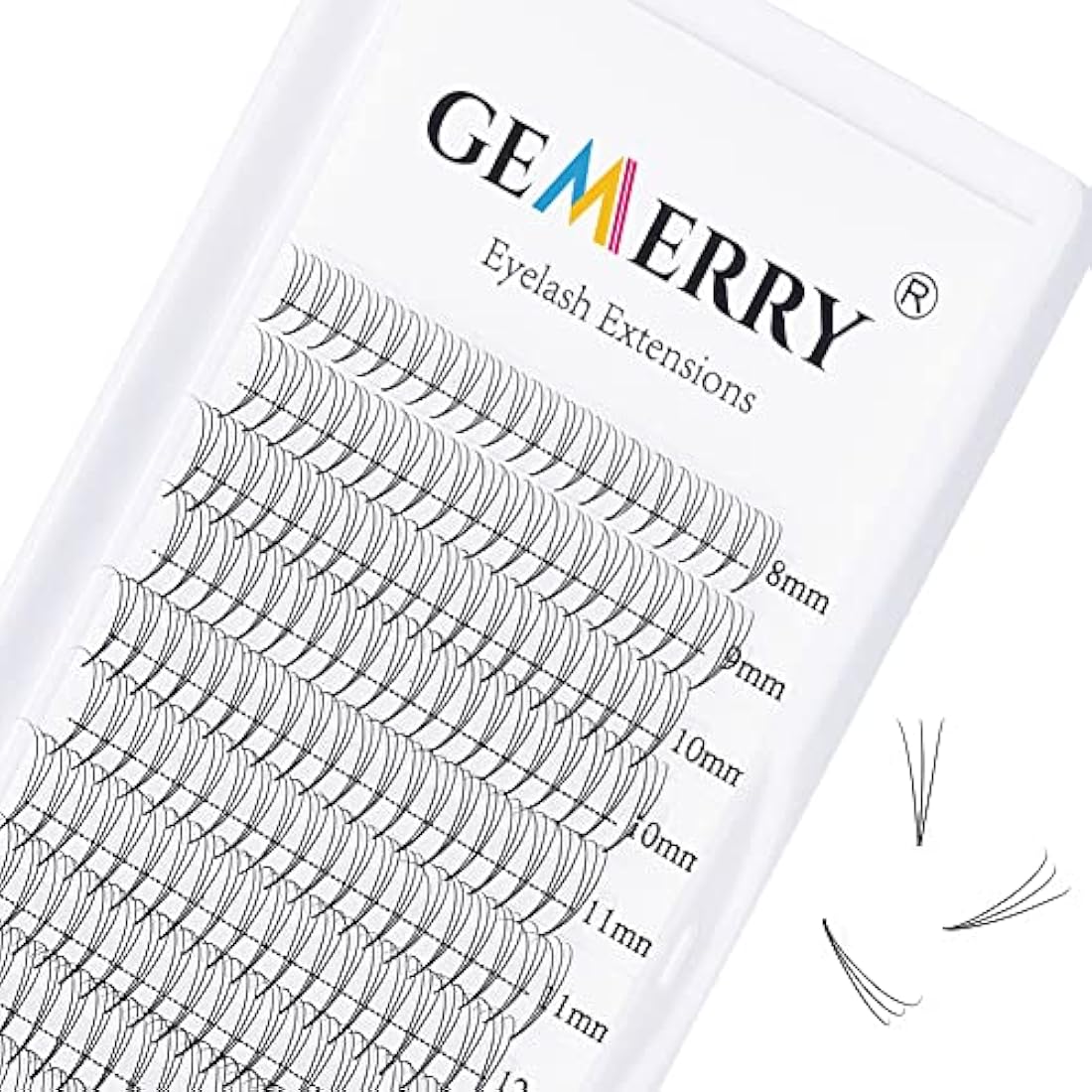 3D Fans Pre Made Fan Eyelash Extensions 0.07mm D Curl 8-14mm Mix Cluster Eyelash Extension Premade Fans Volume Russian Individual Lashes Cluster Gemerry Fan Lash Extensions(0.07-3D-D curl-Mix)
