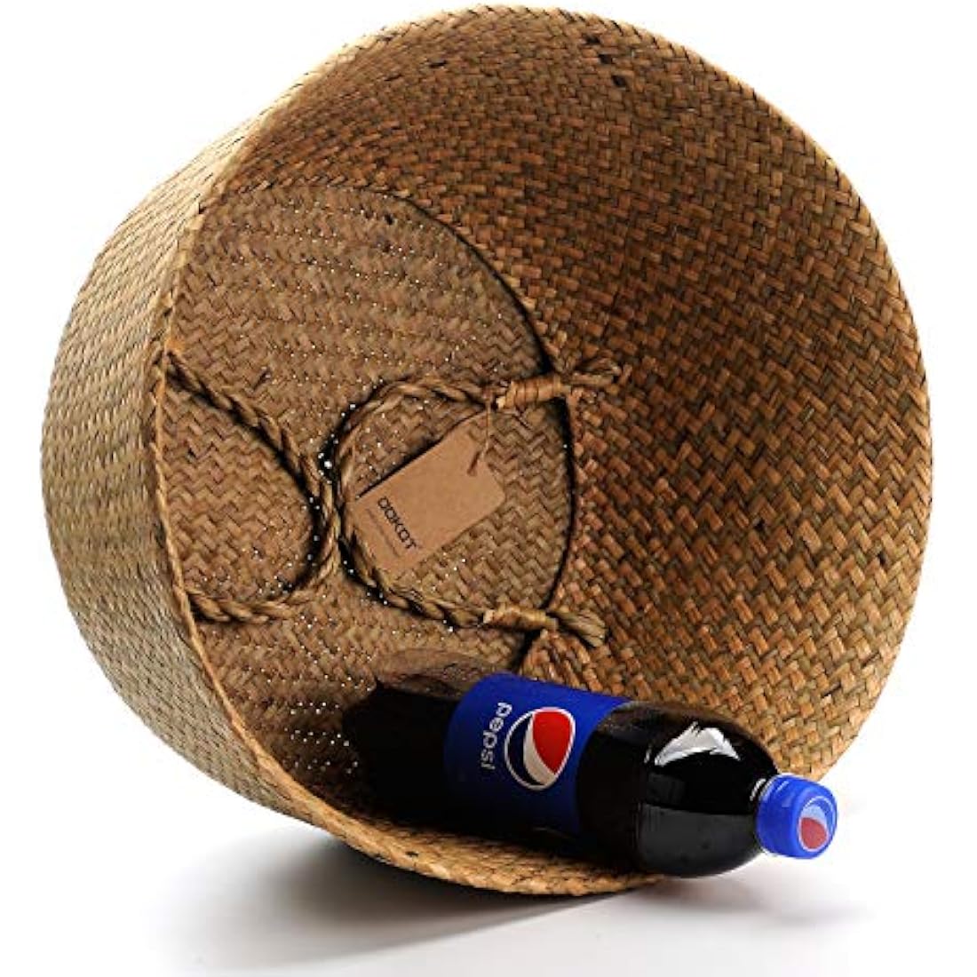 DOKOT Natural Seagrass Belly Basket Laundry Basket Large Storage Basket Indoor Plants