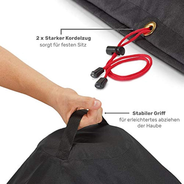 BARTSTR Barbecue Covers for 57cm Compact Weber Kettle/Bar-B-Kettle/Classic Kettle/Original Kettle E-5710, BBQ Covers Waterproof 600D Oxford Heavy Duty Large, Breathable UV- & Water-resistant