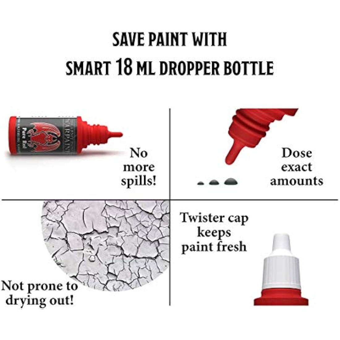 Grinning Gargoyle Mini Paint Set - Fantasy Miniature Paint Set – Army Paint Model Paint for Tabletop Figures - 20x Warpaints and a Brush Miniature Painting Kit - Model Paint Set (Advanced)