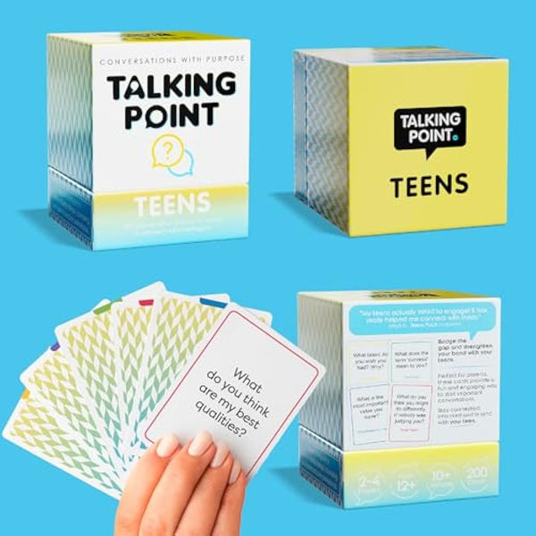200 Teens Conversation Cards - Connecting Parents with their Teenagers - Reduce Screentime with Fun & Deep Conversation - Avoid Conflict, Improve Communication & Learn More About Your Teen Boy or Girl