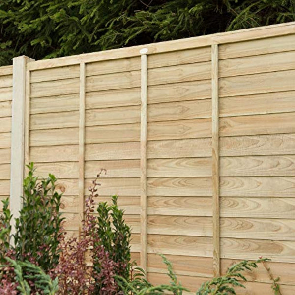Forest Garden Pressure Treated Superlap Fence Panel 1.83M High (6x6) - Pack of 3