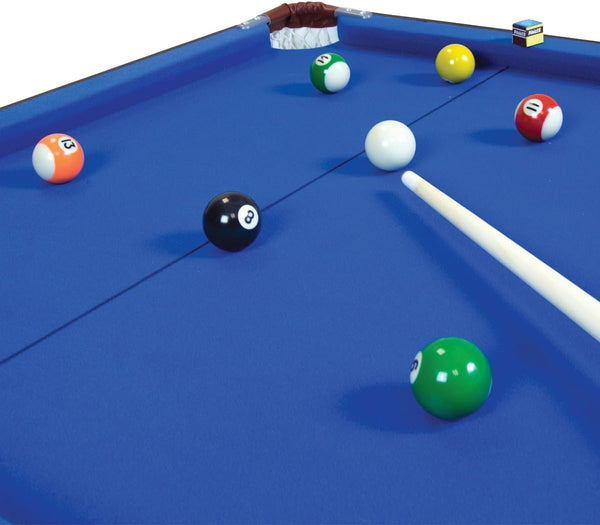 Charles Bentley 4ft 6in Blue Pool Games Table Including Balls & 2 Cues