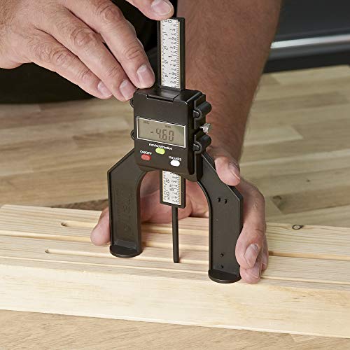 Trend Digital Depth Gauge, 60mm Jaw Opening, Precision Rebate & Groove Setting, GAUGE/D60, Black