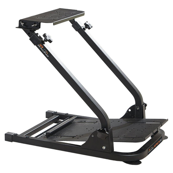 X-Rocker Steering Wheel Stand, Foldable Racing Wheel Stand with Seat Fixing Rod, Adjustable Height, Adjustable Angle, Suitable for Logitech, XBOX, Madcatz, Playstation, Racing Wheel Stand - Black