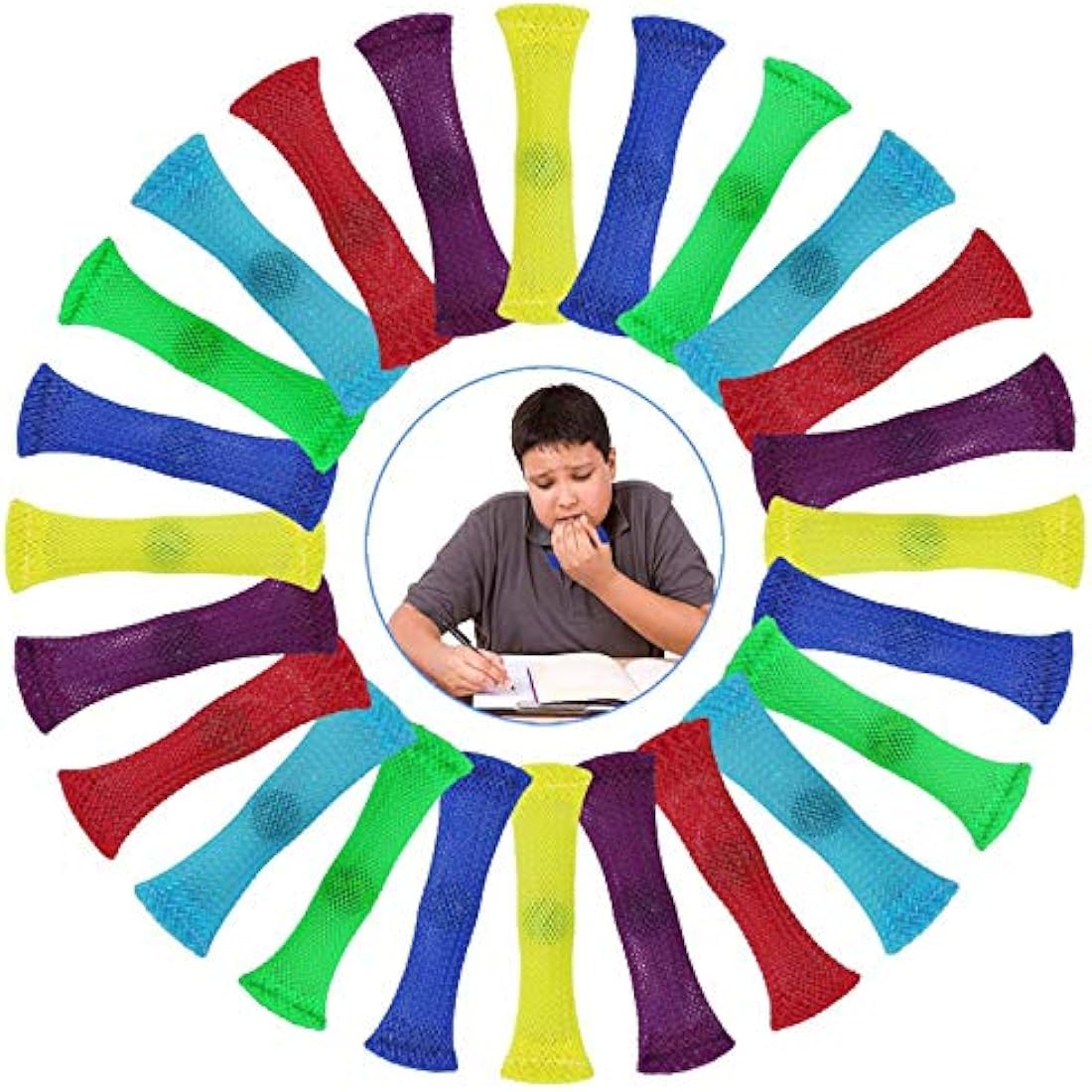 24 Pack Fidget Toys for Sensory Anxiety, Fidgets Stress Anxiety Relief Toys Marble Fiddle Toys Helps with Autism ADHD OCD for Children and Adults