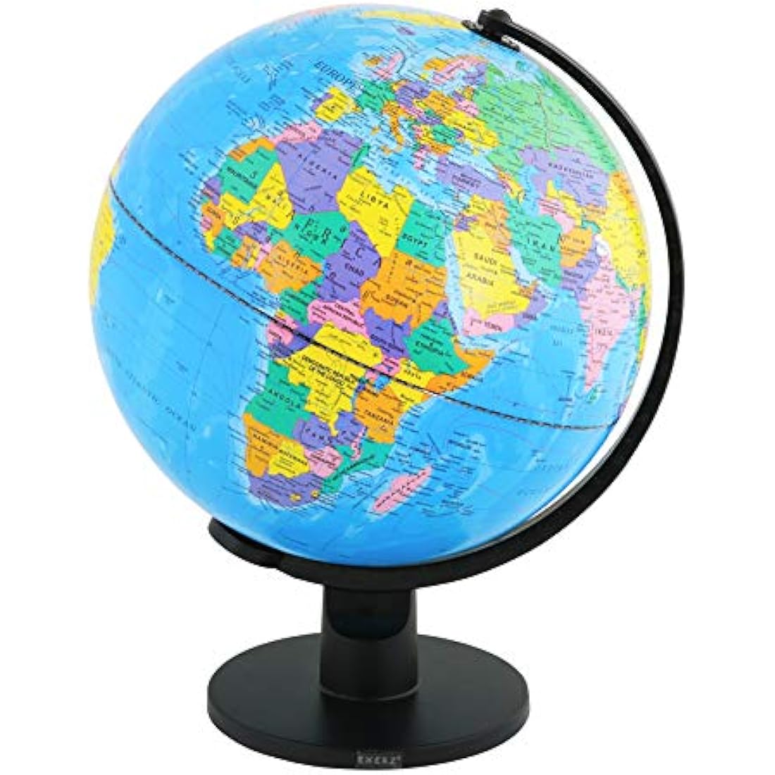 Exerz 30CM Educational Globe - Large World Globe Swivel Rotating Political Map - Diameter 30cm