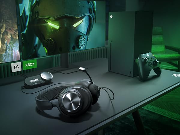 SteelSeries Arctis Nova Pro for Xbox - Multi-System Gaming Headset (Xbox, PC, Switch & More) - Premium Hi-Fi Drivers - Hi-Res Certified GameDAC Gen2 - 360° Spatial Audio - Retractable Mic