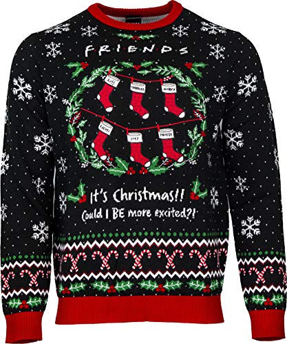 Numskull Official Friends 'Could I Be More Excited' Unisex Knitted Jumper, XX-Large-Ugly Novelty Christmas Sweater Gift