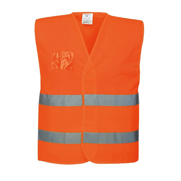 Portwest Hi-Vis Half Mesh Vest, Size: XX/3X, Colour: Orange, C494ORRXX/3X