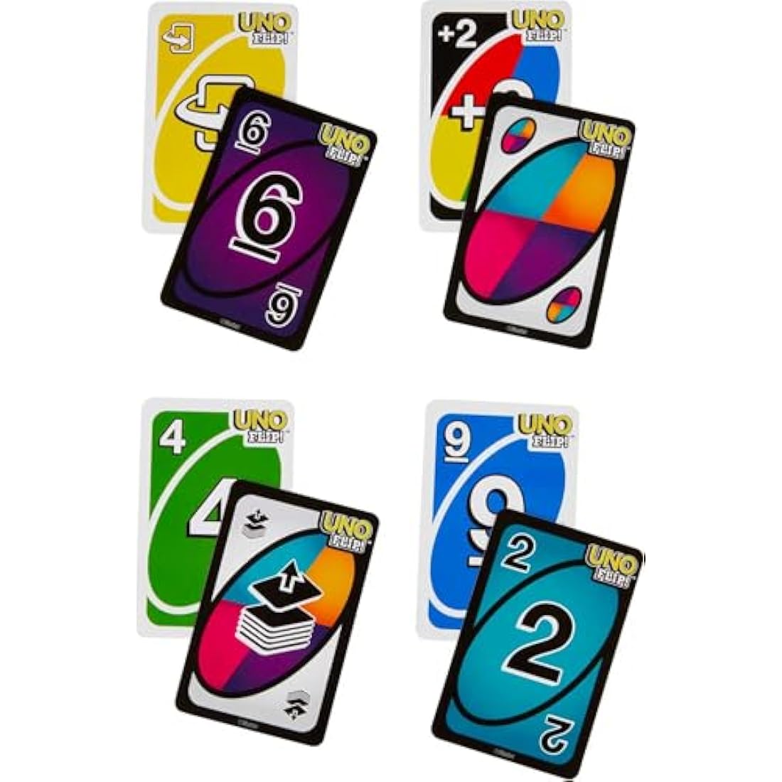 Mattel Games UNO FLIP! Family Card Game, with 112 Cards in a Sturdy Storage Tin, Makes a Great Gift for 7 Year Olds and Up, GDG37